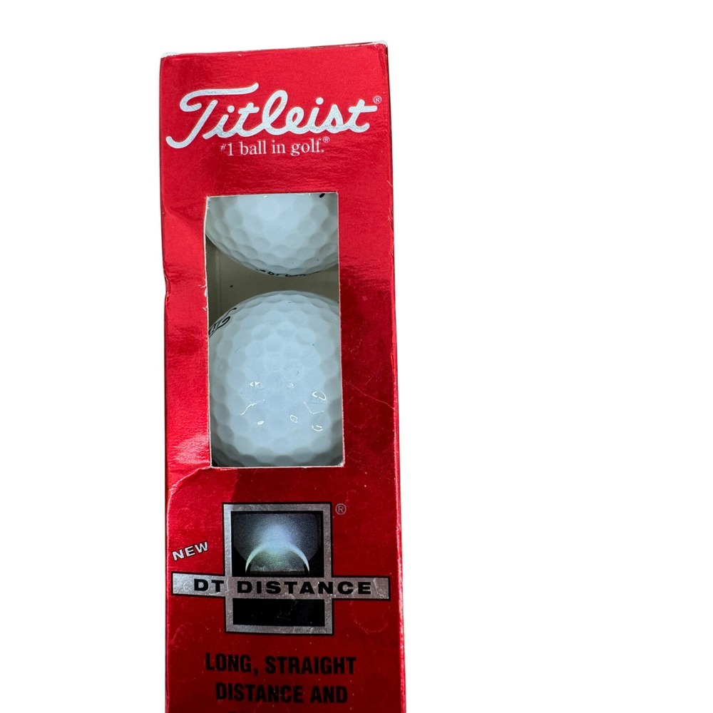 Titleist Golf Balls Vintage Unisex OS White DT Distance Sleeve 3 Pack Sport New